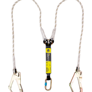 Irudek 363/100cm Şok Emicili Çift Kollu Lanyard -Çelik 55mm Kancalı