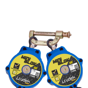 Irudek Twinblok H EDGE Çift Kol Webbing Geri Sarımlı Lanyard 2m. + Alu 60mm Kancalı