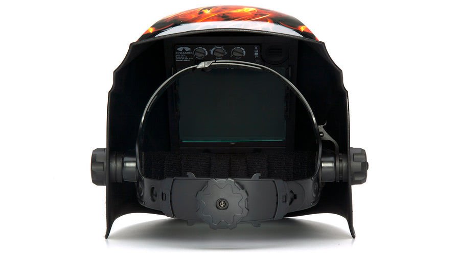 Pyramex Autodarkening welding helmet-manual 98x87mm-flame Kaynak Başlığı EWHAM3030FL Pyramex Autodarkening welding helmet-manual 98x87mm-flame Kaynak Başlığı EWHAM3030FL